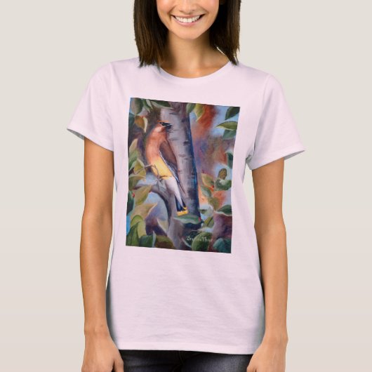 Cedar Waxwing Dames T-shirt (Voorkant)
