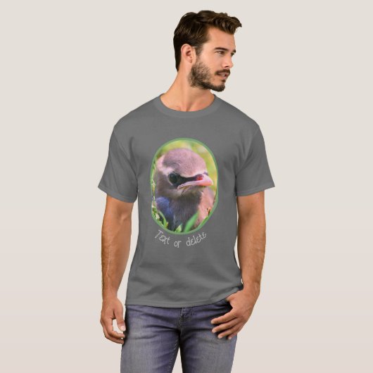 Cedar Waxwing Fledgling Bird Personated T-shirt (Voorkant volledig)
