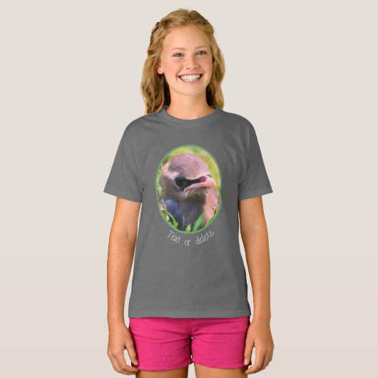 Cedar Waxwing Fledgling Bird Personated T-shirt (Voorkant volledig)