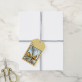 Cedar Waxwing - Originele foto Cadeaulabel (Met Touw)