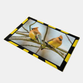Cedar Waxwing - Originele foto Deurmat (Schuin)