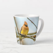 Cedar Waxwing - Originele foto Latte Mok (Rechterhoek)