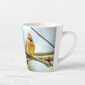 Cedar Waxwing - Originele foto Latte Mok (Rechts)