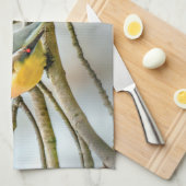 Cedar Waxwing - Originele foto Theedoek (Quarter Fold)