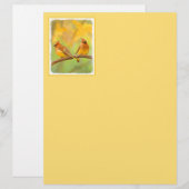 Cedar Waxwing Painting - Cute Original Dog Art (Voorkant / Achterkant)