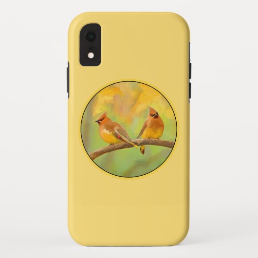 Cedar Waxwing Painting - Cute Original Dog Art Case-Mate iPhone Case (Achterkant)