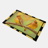 Cedar Waxwing Painting - Cute Original Dog Art Deurmat (Schuin)