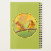Cedar Waxwing Painting - Cute Original Dog Art Planner (Achterkant)
