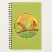 Cedar Waxwing Painting - Cute Original Dog Art Planner (Voorkant)