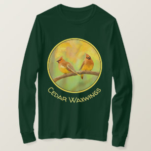 Cedar Waxwing Painting - Cute Original Dog Art T-shirt