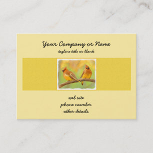 Cedar Waxwing Painting - Cute Original Dog Art Visitekaartje