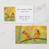 Cedar Waxwing Painting - Cute Original Dog Art Visitekaartje (Voorkant / Achterkant)