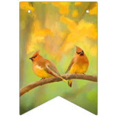 Cedar Waxwing Painting - Cute Original Dog Art Vlaggetjes (Eerste vlag)