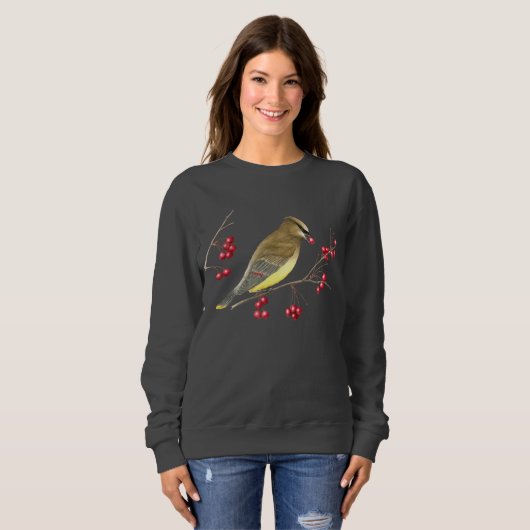 Cedar Waxwing Sweatshirt (Voorkant volledig)