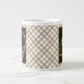 Cedar Waxwing zangvogel origineel wilde vogel foto Grote Koffiekop (Voorkant)