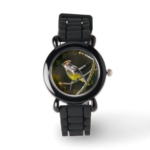 Cedar Waxwing zangvogel origineel wilde vogel foto Horloge
