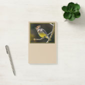 Cedar Waxwing zangvogel origineel wilde vogel foto Post-it® Notes (Kantoor)