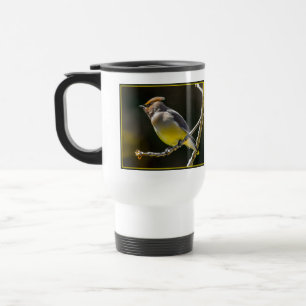 Cedar Waxwing zangvogel origineel wilde vogel foto Reisbeker