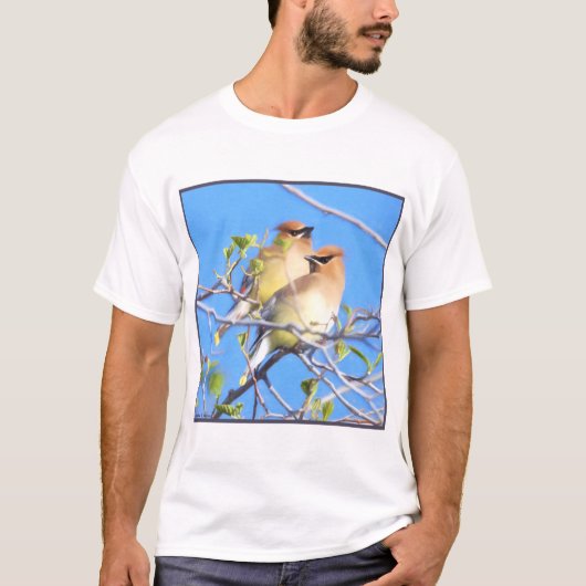 Cedar Waxwings T-shirt (Voorkant)