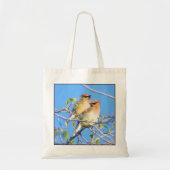Cedar Waxwings Tote Bag (Voorkant)