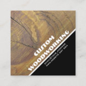 Cedar Wood Knot Close-up foto Vierkante Visitekaartje (Voorkant)