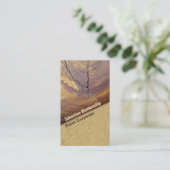 Cedar Wood Knot Close-up Photography Carpenter Visitekaartje (Staand voorkant)