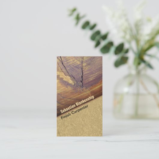 Cedar Wood Knot Close-up Photography Carpenter Visitekaartje (Staand voorkant)
