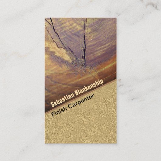 Cedar Wood Knot Close-up Photography Carpenter Visitekaartje (Voorkant)