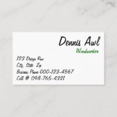 Cedar Wood Knot Foto Visitekaartje (Achterkant)