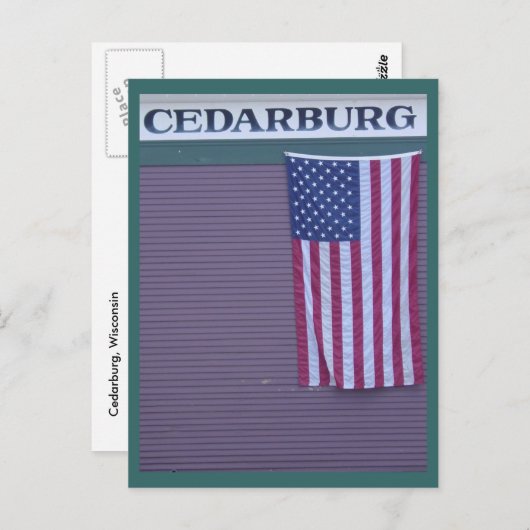 Cedarburg Flag Briefkaart (Voorkant / Achterkant)