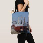 Cedarglen over de hele canvas tas (Dichtbij)