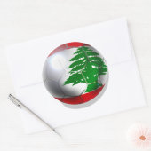 Cedars football voetbalteam vlag bal ronde sticker (Envelop)