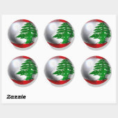 Cedars football voetbalteam vlag bal ronde sticker (Vel)
