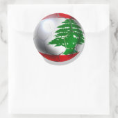 Cedars football voetbalteam vlag bal ronde sticker (Tas)