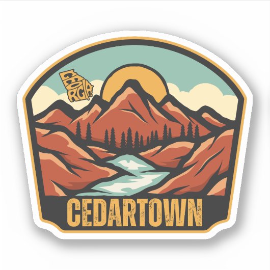 Cedartown, Georgia Sticker (Voorkant)