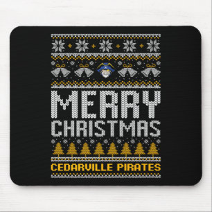 Cedarville Pirates Logo Vrolijk Kerstfeest Lelijk  Muismat