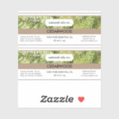 Cedarwood Essentiële Oliën Geurfles Etiket Sticker (Vel)