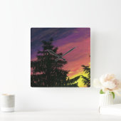 Ceder en Zonsondergang Klok (Huis)