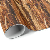 Ceder gestructureerd houten schors uitzicht cadeaupapier (Rol Hoek)