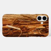 Ceder gestructureerd houten schors uitzicht Case-Mate iPhone case (Achterkant (horizontaal))