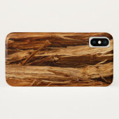 Ceder gestructureerd houten schors uitzicht Case-Mate iPhone case (Achterkant (horizontaal))