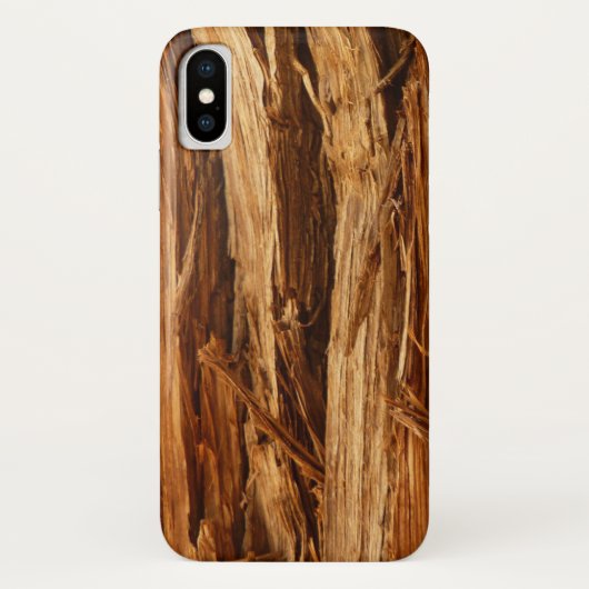 Ceder gestructureerd houten schors uitzicht Case-Mate iPhone case (Achterkant)