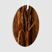 Ceder gestructureerd houten schors uitzicht ornament (voorkant)