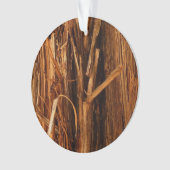 Ceder gestructureerd houten schors uitzicht ornament (voorkant)
