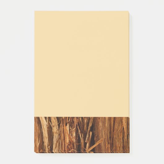 Ceder gestructureerd houten schors uitzicht post-it® notes (Voorkant)