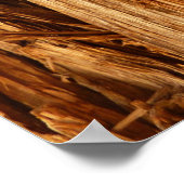Ceder gestructureerd houten schors uitzicht poster (Hoek)