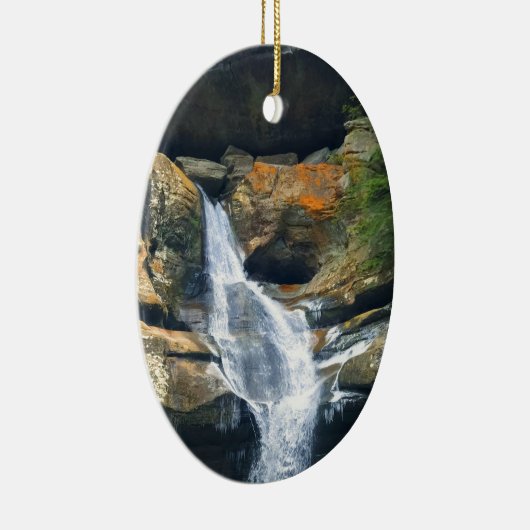 Ceder Herfsten, Hocking Hills Ohio Keramisch Ornament (Rechts)