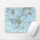 Ceder Keys Florida Nautical Chart Muismat (Met muis)