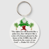 Ceder van de Libanon Psalm 92 Sleutelhanger (Achterkant)