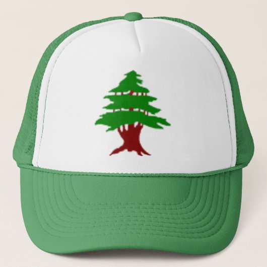 Ceder van Libanon honkbalpet Trucker Pet (Voorkant)